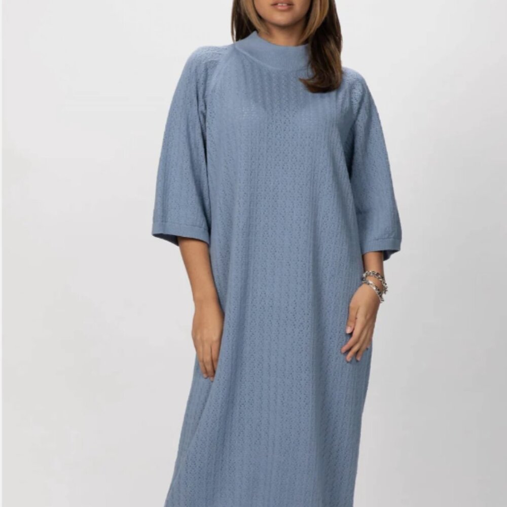 Mr. Mittens lace dress in faded denim size M/L